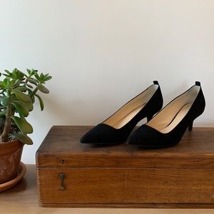 Everlane Black Suede The Editor Heel